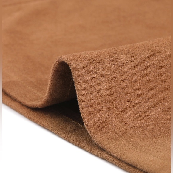 Allegra K Casual Faux Suede Pockets Stretch A-Line
Midi Skirt With Belt - Picture 3 of 8